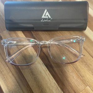 LifeArt Blue Light Blocking Glasses Clear Frames Women BiFocal (+1 Power)